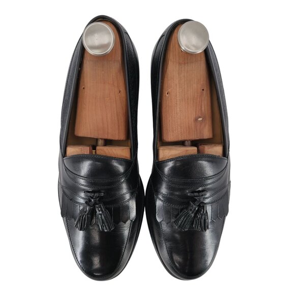 NEW Johnston & Murphy Men's size 9.5W Black Deerskin Leather Dress Shoes Loafers - Picture 12 of 16